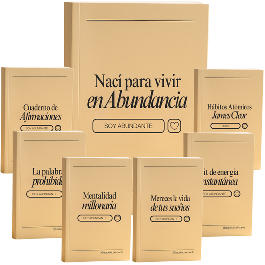 Nací para Vivir en Abundancia + 6 Libros para Elevar tu Frecuencia y Crear Prosperidad
